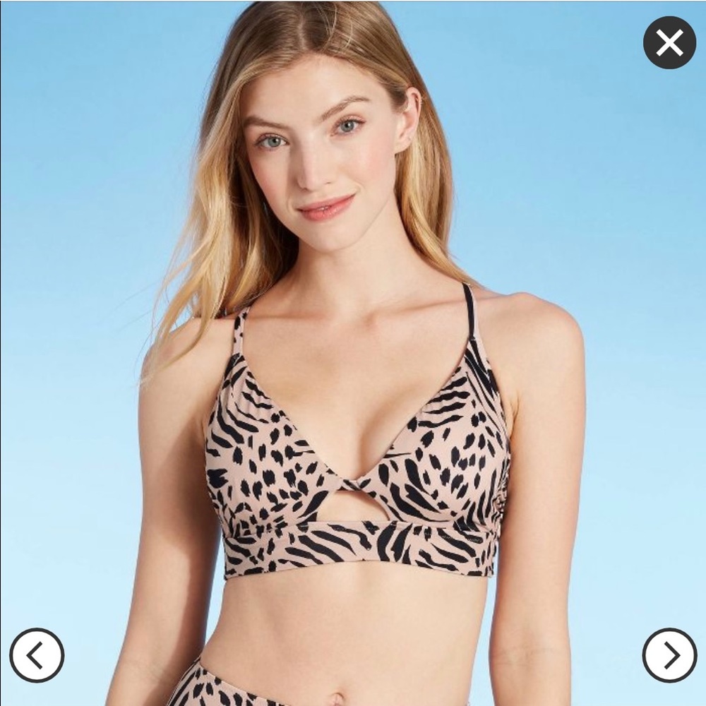 Xhilaration Target leopard bikini top 32B